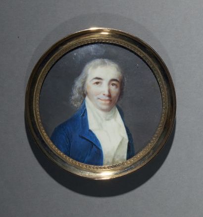 Jean-Baptiste AUGUSTIN (1759-1832), entourage de 
Portrait of a man in a blue frock...