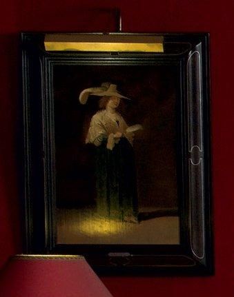 PIETER JANSZ QUAST (AMSTERDAM 1606 - AMSTERDAM 1647) Portrait de femme en pied tenant...