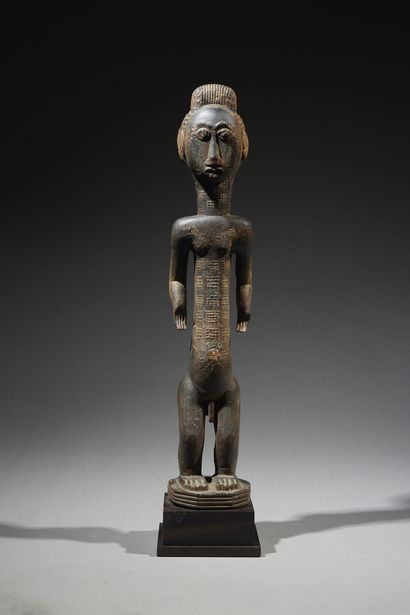 Baule statuette Ivory Coast Wood H. 37 cm...