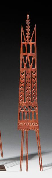 Comb Samoa Islands Polynesia Wood H. 32 cm...