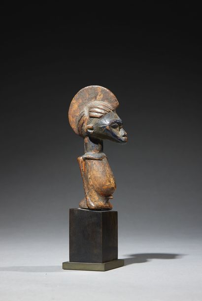  Lobi statuette Burkina Faso Wood and pigments H. 12 cm Superb miniature statuette,...