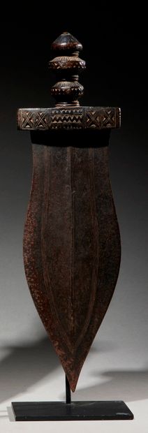 Baule sword Ivory Coast Iron, wood H. 41,5...