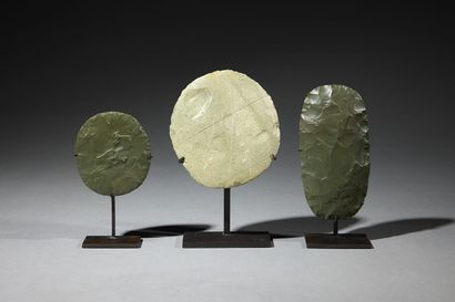 Trois artefacts Sahara Néolithique Schiste...