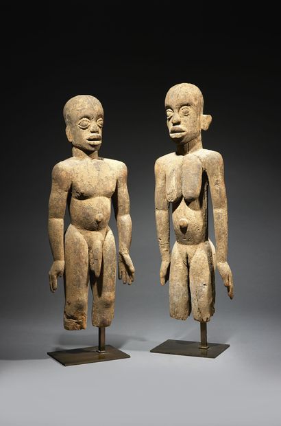 null 
Couple de statues Lobi-Jaa



Burkina Faso



Bois



H. 55 cm et 53 cm



Exceptionnel...