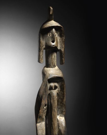  Figure Mumuyé, Nigéria Bois H. 88,5 cm Mumuye figure, Nigeria H. 34 3/4 in Selon...