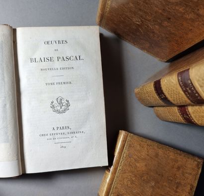  PASCAL. Œuvres. Paris, Lefèvre, 1819. 5 volumes in-8, basane racinée, guirlande...
