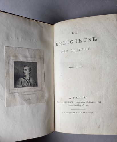 null DIDEROT (Denis). La Religieuse. Paris, Buisson, Year Five of the Republic [1797]....