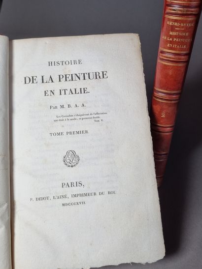 null STENDHAL. Histoire de la peinture en Italie. Paris, P. Didot l’aîné, 1817. 2...