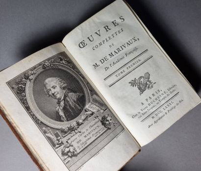 null MARIVAUX. Complete works. Paris, Veuve Duchesne, 1781. 12 volumes in-8, tortoiseshell...