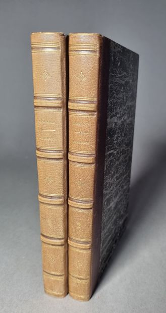  SENANCOUR (Étienne de). Obermann. Paris, Abel Ledoux, 1833. 2 volumes in-8, demi-chagrin...