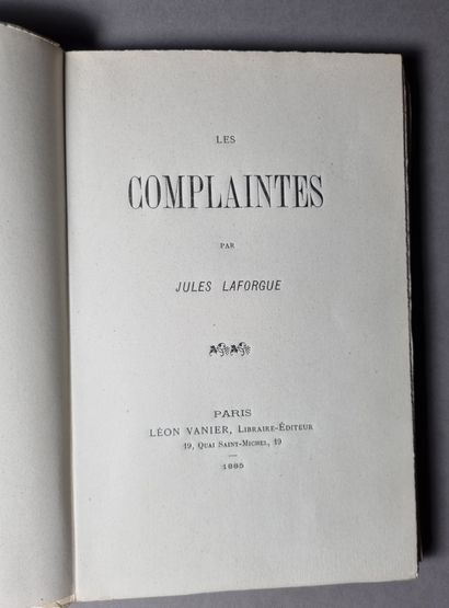 LAFORGUE (Jules). Les Complaintes. Paris,...