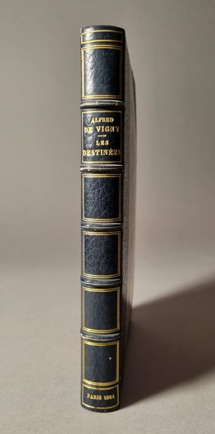 null VIGNY (Alfred de). Les Destinées. Paris, Michel Lévy, 1864. In-8, blue half-maroquin...