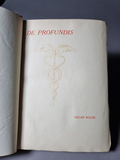 null WILDE (Oscar). De Profundis. Paris, Mercure de France, 1926. In-12, aubergine...
