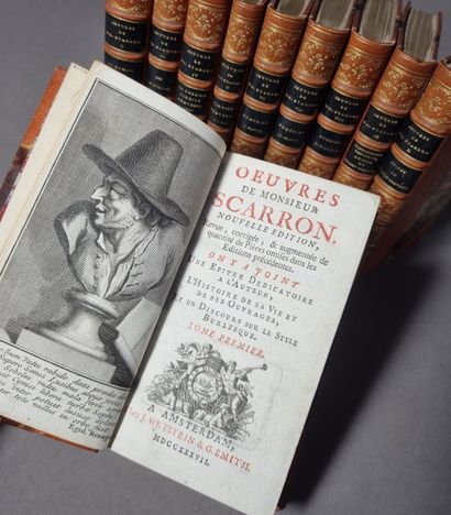  SCARRON (Paul). Œuvres. Amsterdam, J. Wetstein & G. Smith, 1737. 10 volumes in-12,...