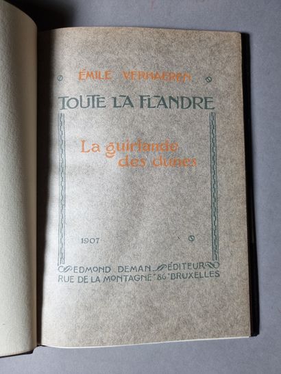 null VERHAEREN (Emile). Les Aubes. 1898. In-8, publisher's hardback. - All of Flanders....