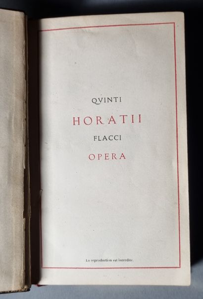 null HORACE. Opera. Paris, Firmin Didot, 1855. In-12, maroquin aubergine, encadrement...