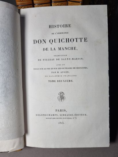 null 
CERVANTÈS. History of the admirable Don Quixote of La Mancha. Paris, Delongchamps,...