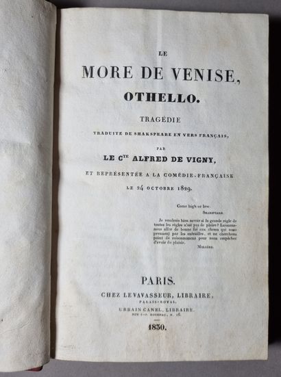 null VIGNY (Alfred de Vigny). Le More de Venise, Othello. Paris, Levavasseur, Canel,...