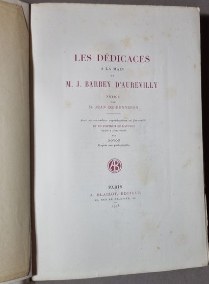 null BARBEY D'AUREVILLY (Jules). Dijecta membra. Paris, Crès, 1921. In-4, publisher's...