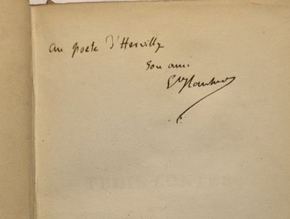 null FLAUBERT (Gustave). Trois contes. Paris, Charpentier, 1877. In-12, bradel demi-maroquin...