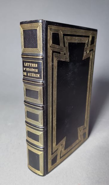 null GUÉRIN (Eugénie de). Lettres. Paris, Didier et Cie, 1865. In-8, maroquin noir...