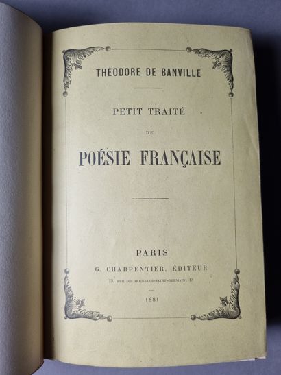 null BANVILLE (Théodore de). Petit traité de poésie française. Paris, Charpentier,...