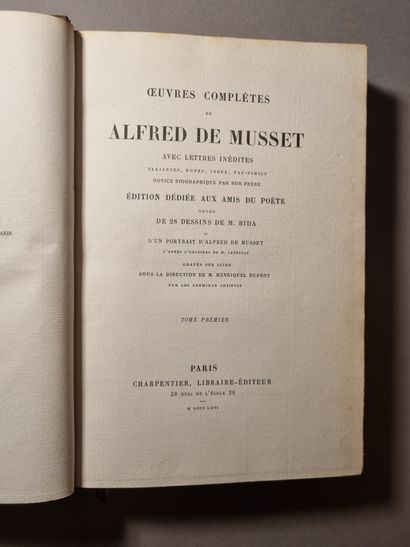 null MUSSET (Alfred de). Œuvres complètes. Paris, Charpentier 1865-1866. 10 volumes...