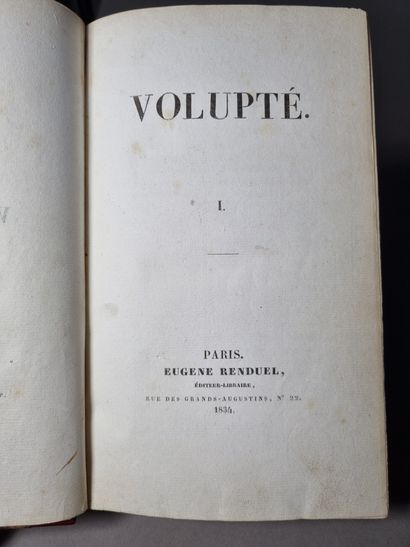 null SAINTE-BEUVE (Charles-Augustin). Volupté. Paris, Eugène Renduel, 1834. 2 tomes...