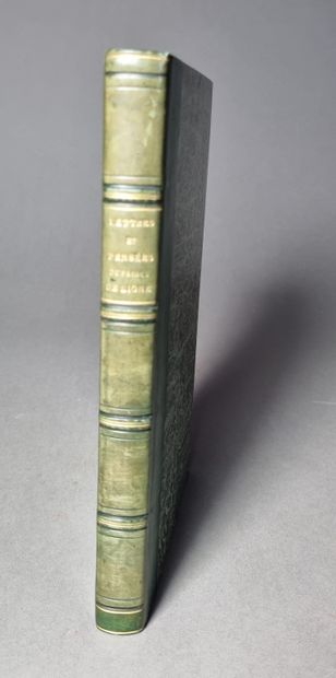  LINE (Prince of). Letters and thoughts. Paris, Geneva, Paschoud, 1809. In-8, green...
