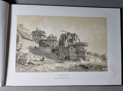  MOZIN (Charles). Trouville et ses environs. S.d. [vers 1840]. In-8, oblong, cartonnage...