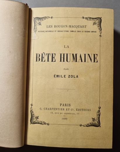 ZOLA (Émile). La Bête humaine. Paris, Charpentier,...