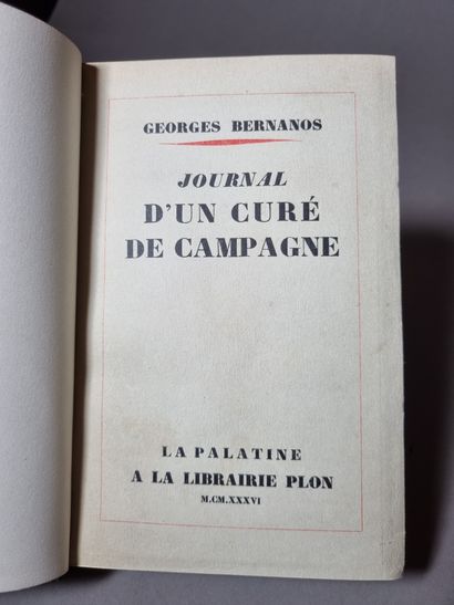 null BERNANOS (Georges). Journal d’un curé de campagne. Paris, Plon, 1936. In-12,...