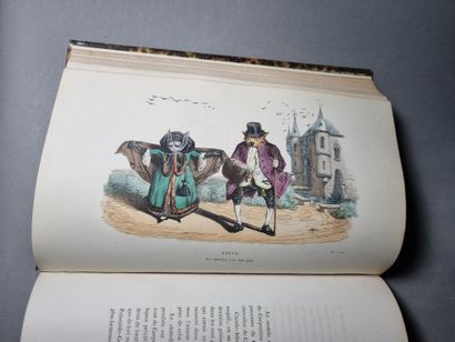 null GRANDVILLE. Les Métamorphoses du jour. Paris, Gustave Havard, 1854. Large in-8,...