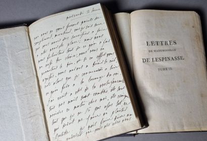 null LESPINASSE (Julie de). Lettres écrites depuis l’année 1773 jusqu’à l’année 1779....
