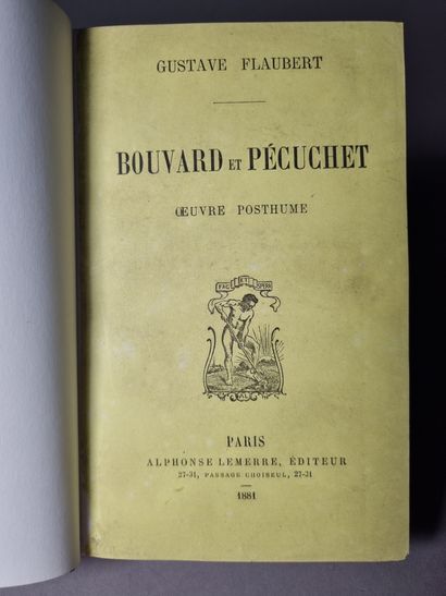 FLAUBERT (Gustave). Bouvard et Pécuchet....