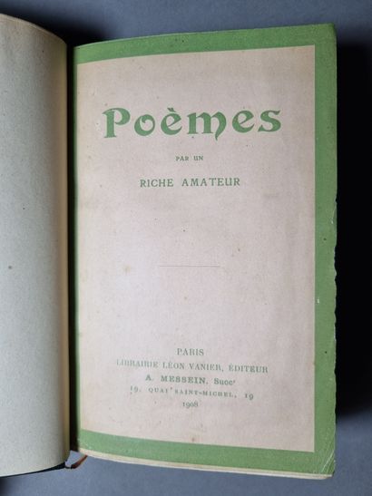  LARBAUD (Valery). Poèmes, par un riche amateur, ou Œuvres françaises de M. Barnabooth....