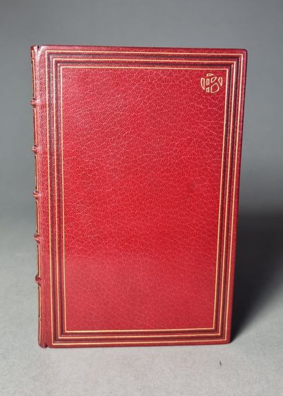 null LABÉ (Louise). Œuvres. Lyon, Scheuring, 1862. In-8, maroquin rouge, filets or...