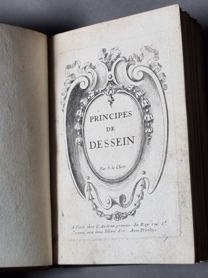 null LE CLERC (Sébastien). Principes de dessein. Paris, G. Audran, s.d. In-12, basane...