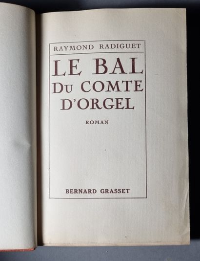 RADIGUET (Raymond). Le Bal du comte d’Orgel....