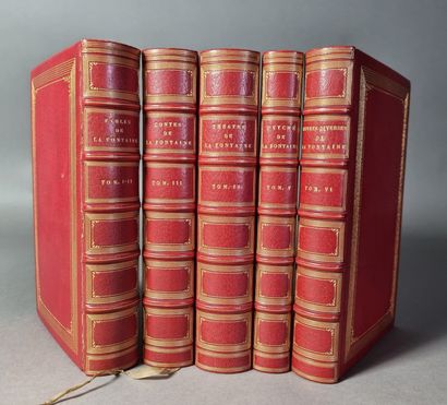  LA FONTAINE (Jean). Œuvres complètes. Paris, Lefèvre, 1814. 6 tomes en 5 volumes...