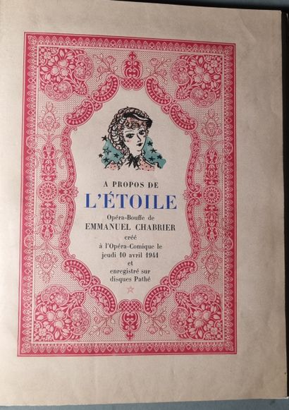 null DIGNIMONT . — À Propos de l’Étoile, opéra-bouffe d’Emmanuel Chabrier, (créé)...