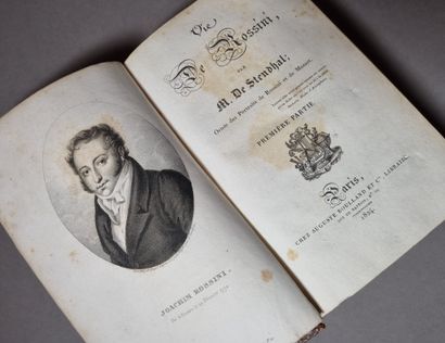 null STENDHAL. Life of Rossini. Paris, Auguste Boulland, 1824, 2 volumes in one in-8,...