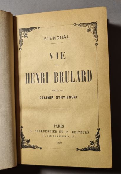 STENDHAL. Vie de Henri Brulard. Auto-biographie...