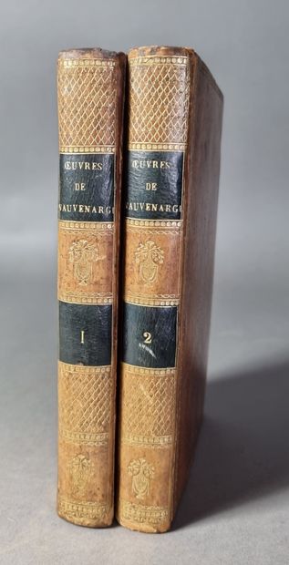 null VAUVENARGUES (Marquis de). Œuvres complètes. Paris, Dentu, 1806. 2 volumes in-8,...