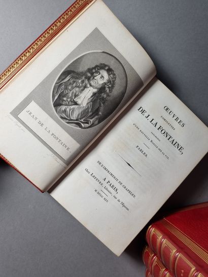 null LA FONTAINE (Jean). Œuvres complètes. Paris, Lefèvre, 1814. 6 tomes en 5 volumes...