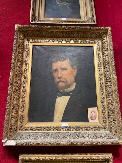 José FRAPPA 
Portrait de Alexandre Paul Auvray 1848-1889

Huile sur toile, signée...