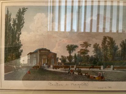 null Set of engravings:
The Bagatelle pavilion before the Letter
Optical view of...