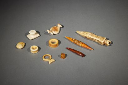 null Ten ornaments

Dinka

Sudan

Ivory

L. 1.5 to 11 cm



Set of ten ivory objects...