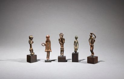 Five Lobi and Senufo pendants 
Ivory Coast/Burkina...