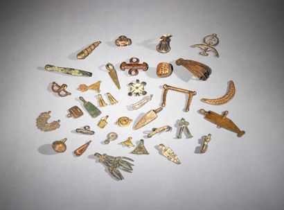 Thirty-six artefacts 
West Africa 
Bronze...